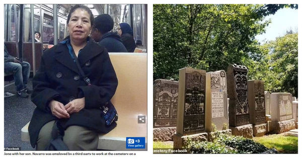 5寶媽在墓園上班，結果遭907公斤重的墓碑壓死。 （圖／翻攝自每日郵報）