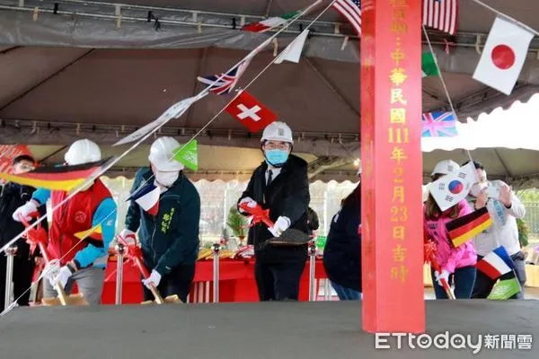 ▲台南市政府斥資1.5億興建的「東區平實段非營利幼兒園」新建園舍工程，23日舉行動土奠基典禮，由黃偉哲市長主持。（圖／記者林悅翻攝，下同）