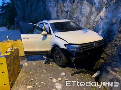 花蓮男台9線遭「落石砸頭」撞山壁！困車內無呼吸心跳　送醫不治