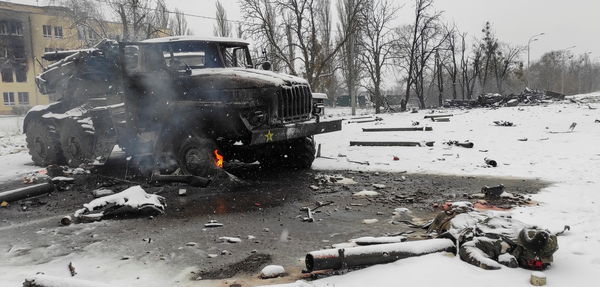 ▲▼俄羅斯軍隊在烏克蘭基輔發動攻擊。（圖／路透）