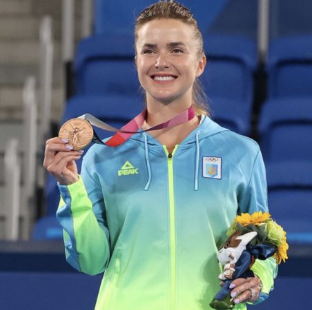 斯維托莉娜去年在東京奧運獲得女單銅牌，為烏克蘭爭光。（翻攝Elina Svitolina IG）