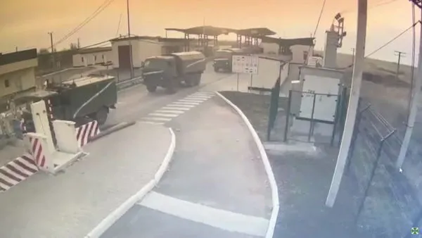 ▲▼ 俄羅斯軍車2月被目擊進入赫爾松州（Kherson）。（圖／路透）