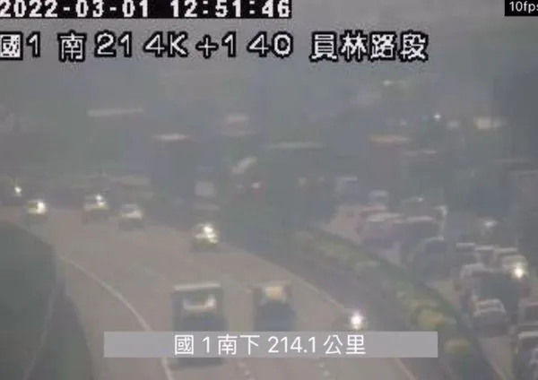 ▲▼國1聯結車追撞事故。（圖／記者攝）