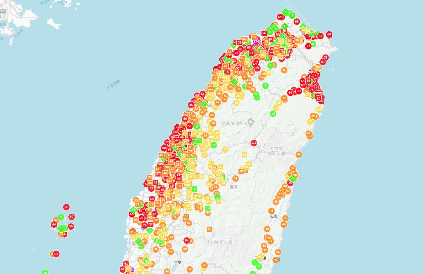 ▲▼今日各地空氣品質差。（圖／翻攝自Facebook／帳號名稱）
