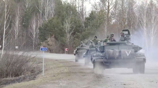 ▲▼俄羅斯公布武裝部隊的部隊進入烏克蘭基輔地區照片。（圖／路透）