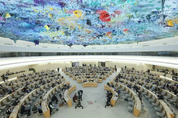 ▲▼聯合國人權理事會在瑞士日內瓦舉行的烏克蘭局勢特別會議。（圖／路透）