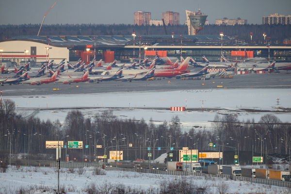 ▲▼俄羅斯航空宣布禁飛，試圖保護飛機到他國被扣押。（圖／路透）