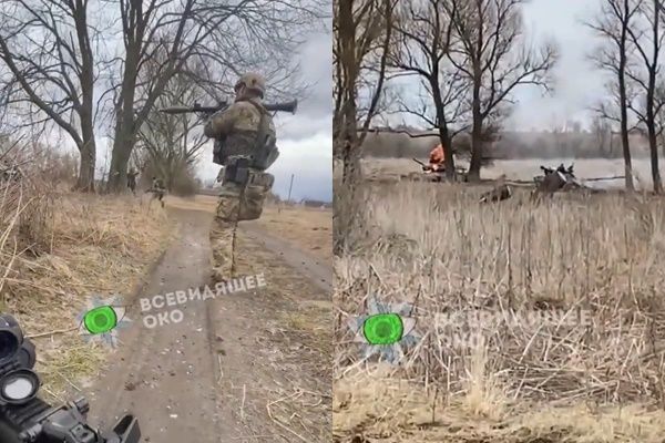 ▲▼烏克蘭特警用RPG火箭推進榴彈擊毀了2輛俄羅斯坦克。（圖／翻攝自推特／@RALee85）