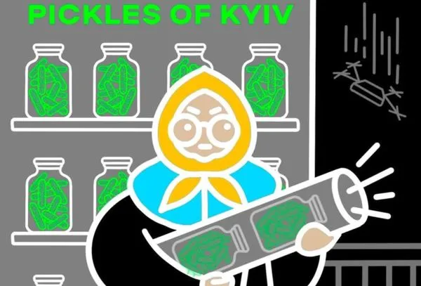 隨手拿「醃黃瓜罐」擊落俄軍無人機　無名婆婆現身：留在基輔戰鬥。（圖／翻攝自Twitter）