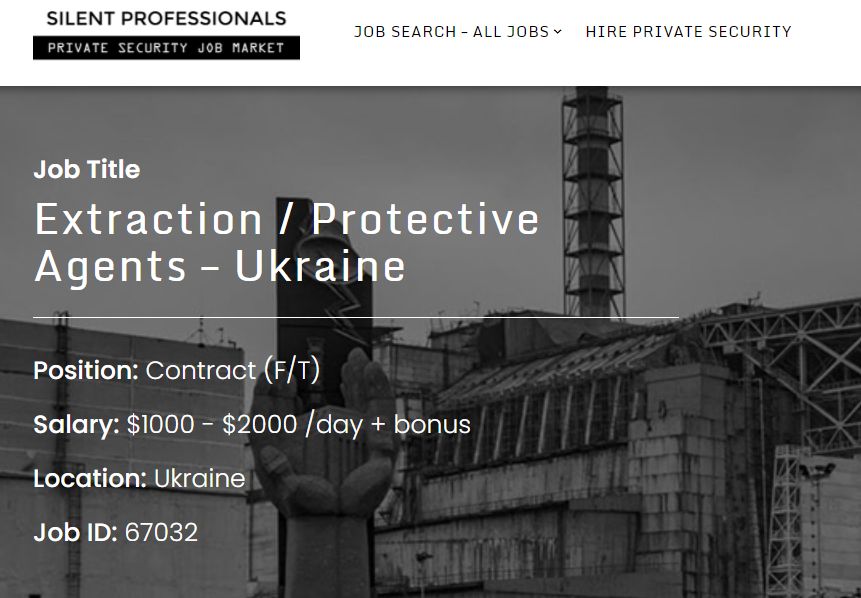 ▲▼ 招聘廣告「日薪5.7萬去烏克蘭救人」。（圖／翻攝自Silent Professionals網站）