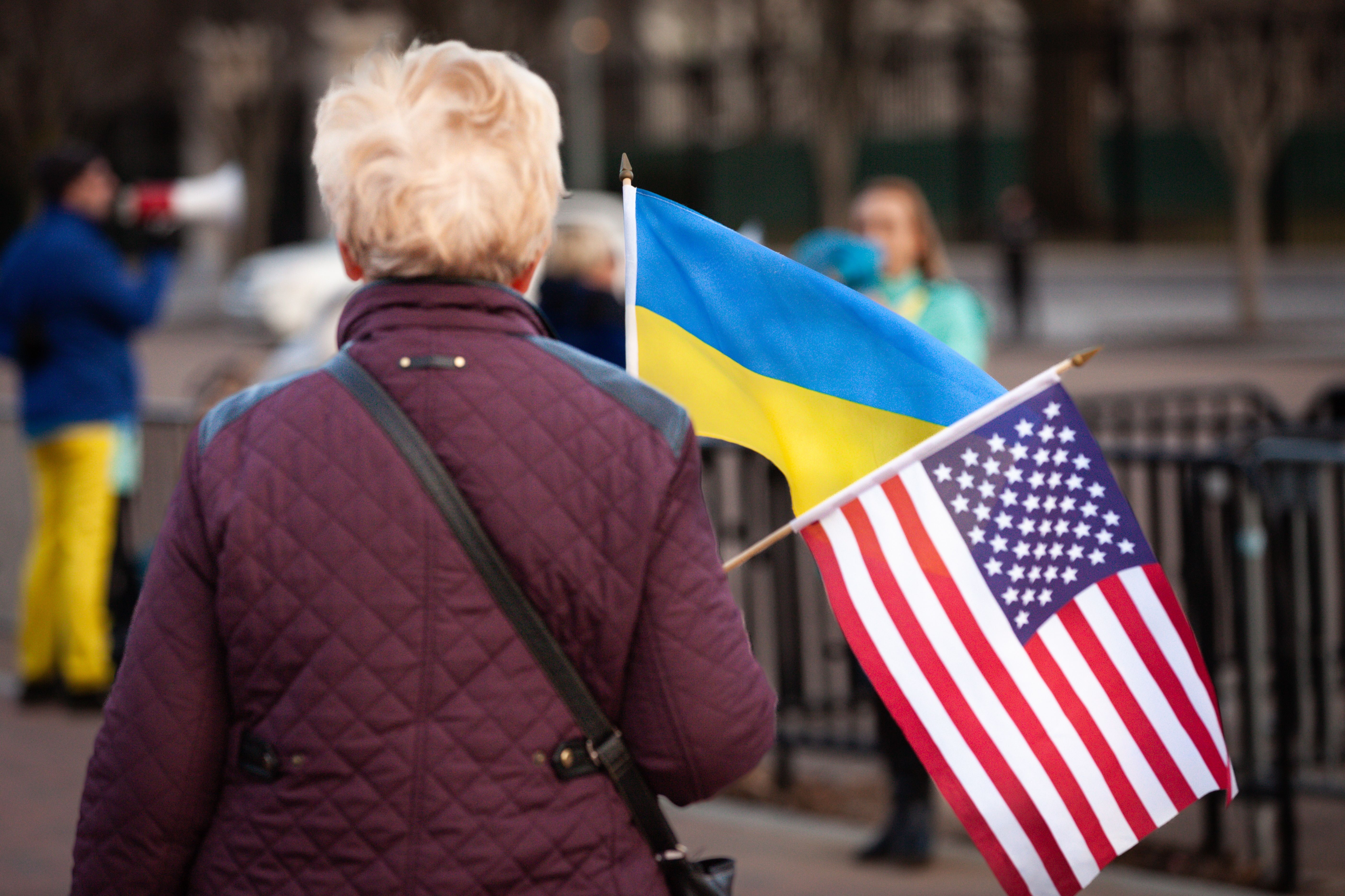 ▲▼ 烏克蘭國旗,美國國旗,美烏。（圖／達志影像）