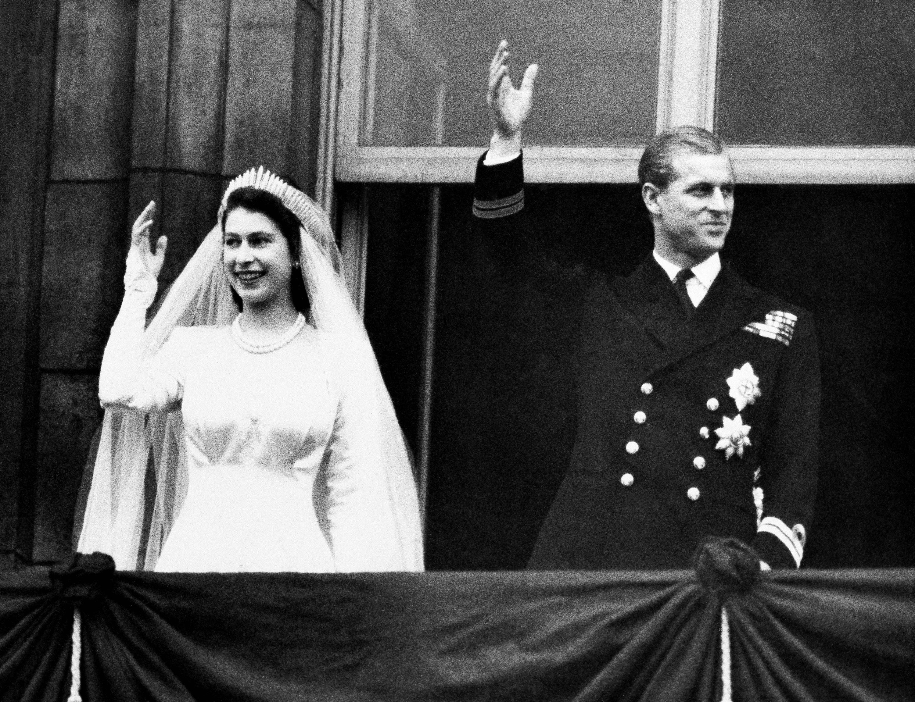 ▲▼英國女王伊莉莎白二世和菲利浦親王在1947年結婚。（圖／達志影像／美聯社）