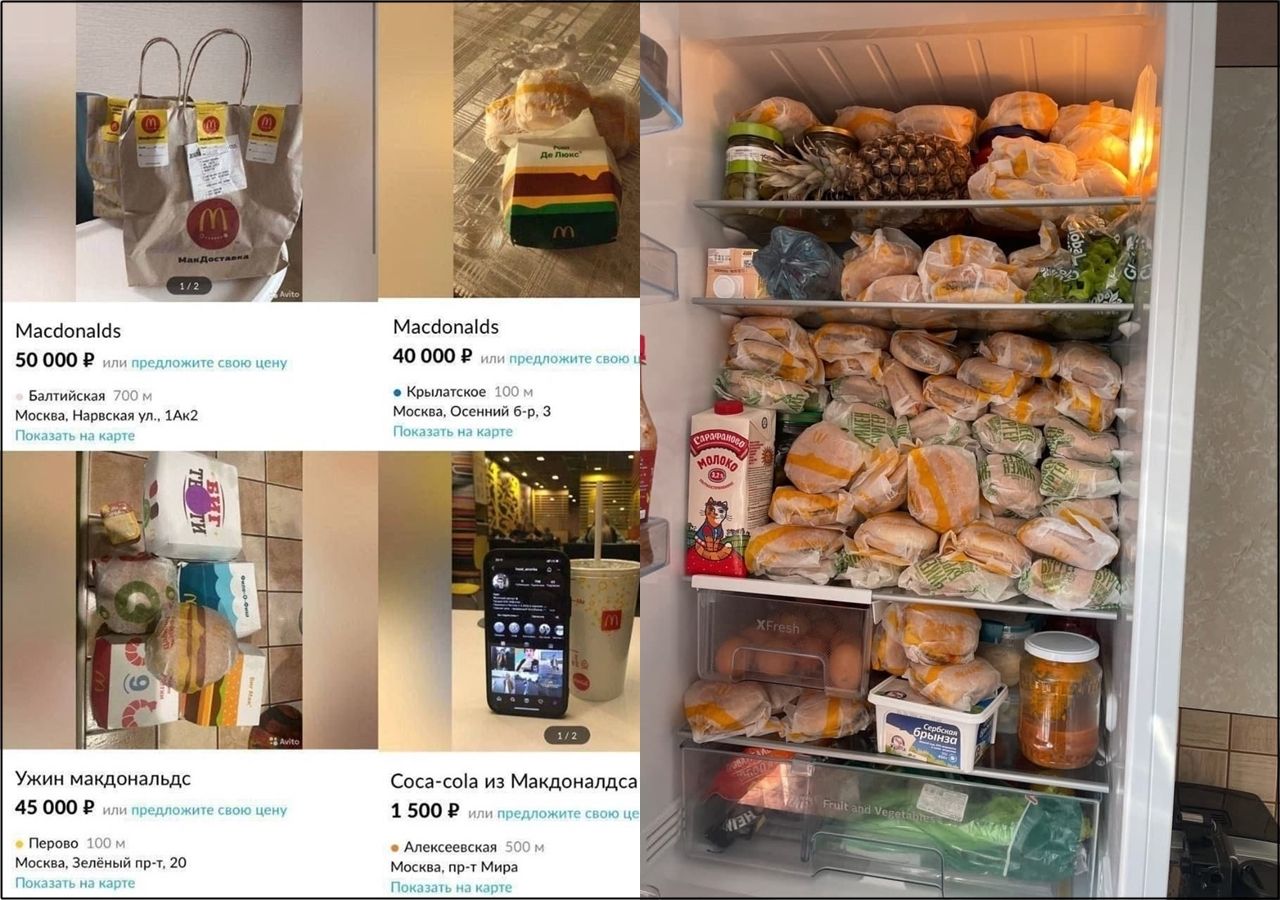 ▲▼俄羅斯人冰箱塞滿麥當勞漢堡　轉手價1個超過2000元。（圖／翻攝自推特）