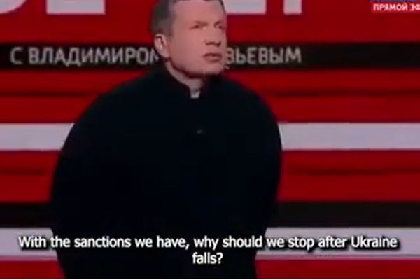 ▲▼俄國政論節目討論進攻全歐洲。（圖／翻攝自YouTube／Euromaidan Press）