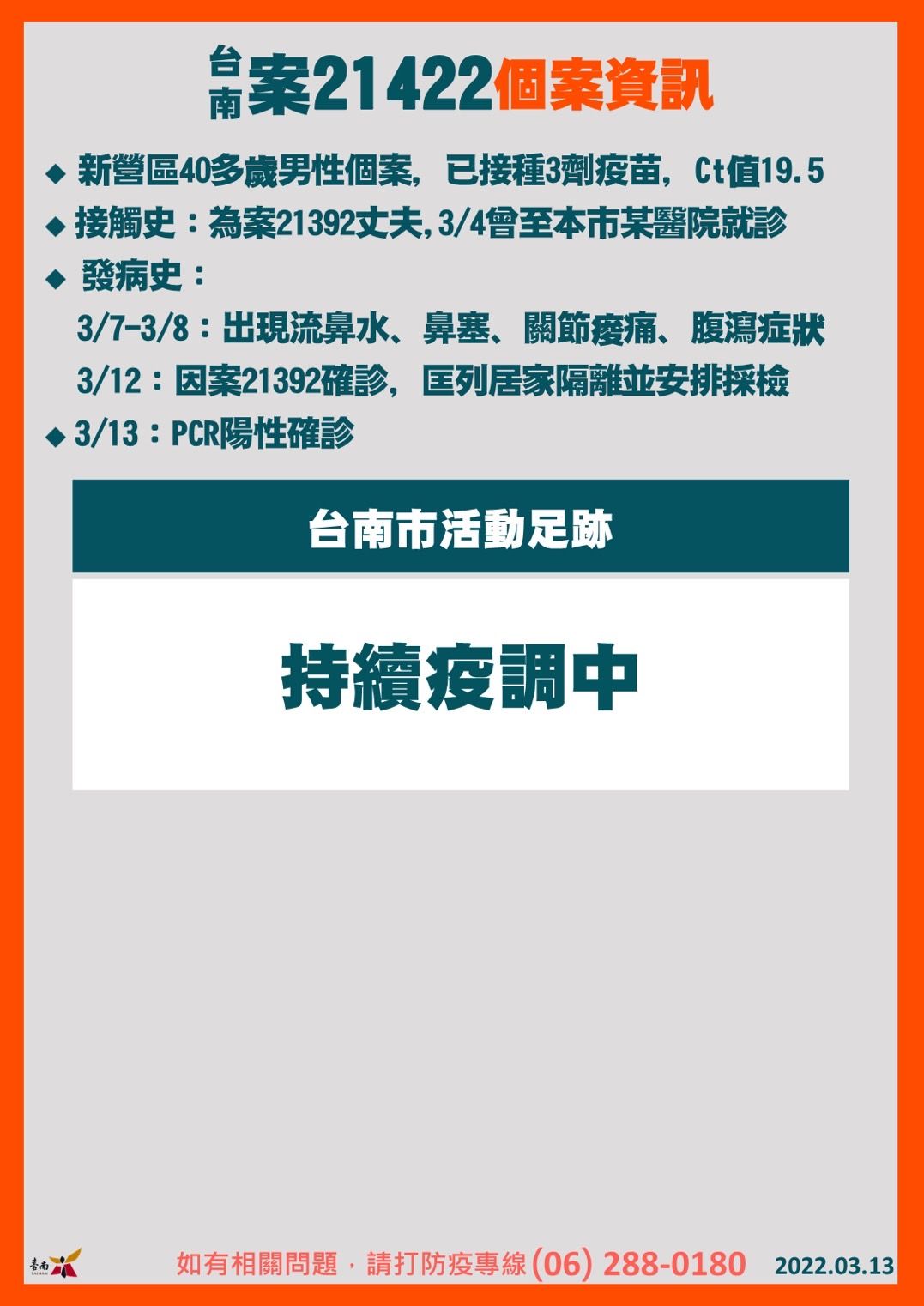 ▲台南市政府公布相關足跡。（圖／記者林悅翻攝）