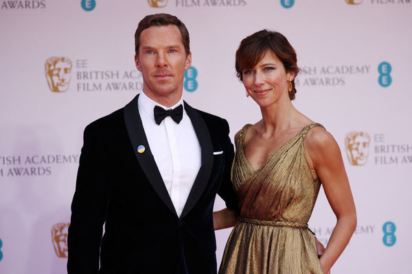 ▲▼「英國奧斯卡」英國電影學院獎（BAFTA）第75屆頒獎典禮：班奈狄克康柏拜區（Benedict Cumberbatch）、蘇菲杭特（Sophie Hunter）。（圖／路透）