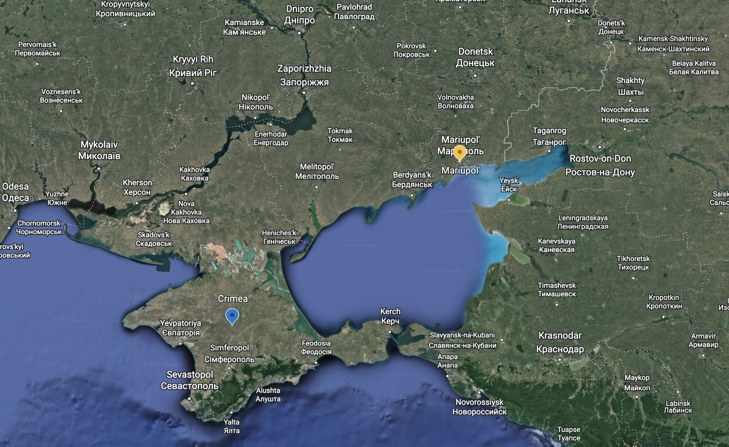 ▲▼ 烏克蘭東部地圖。（圖／翻攝自Google Earth）