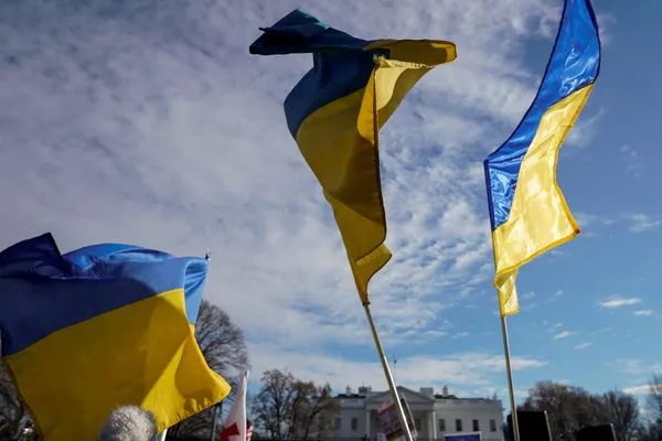 ▲▼烏克蘭國旗。（圖／路透）