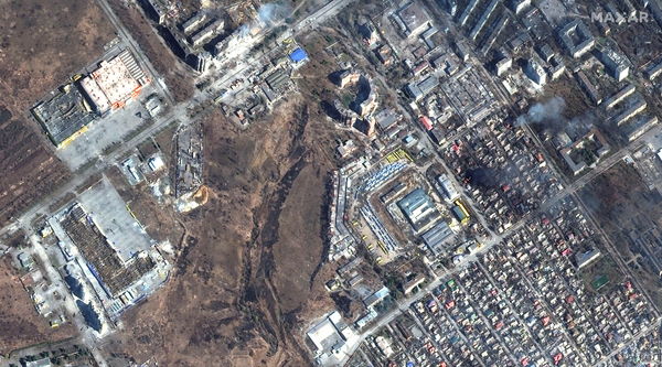 ▲▼ 美國衛星圖像公司Maxar發布最新影像。馬力波西側地區Prymorskyi（圖／路透）