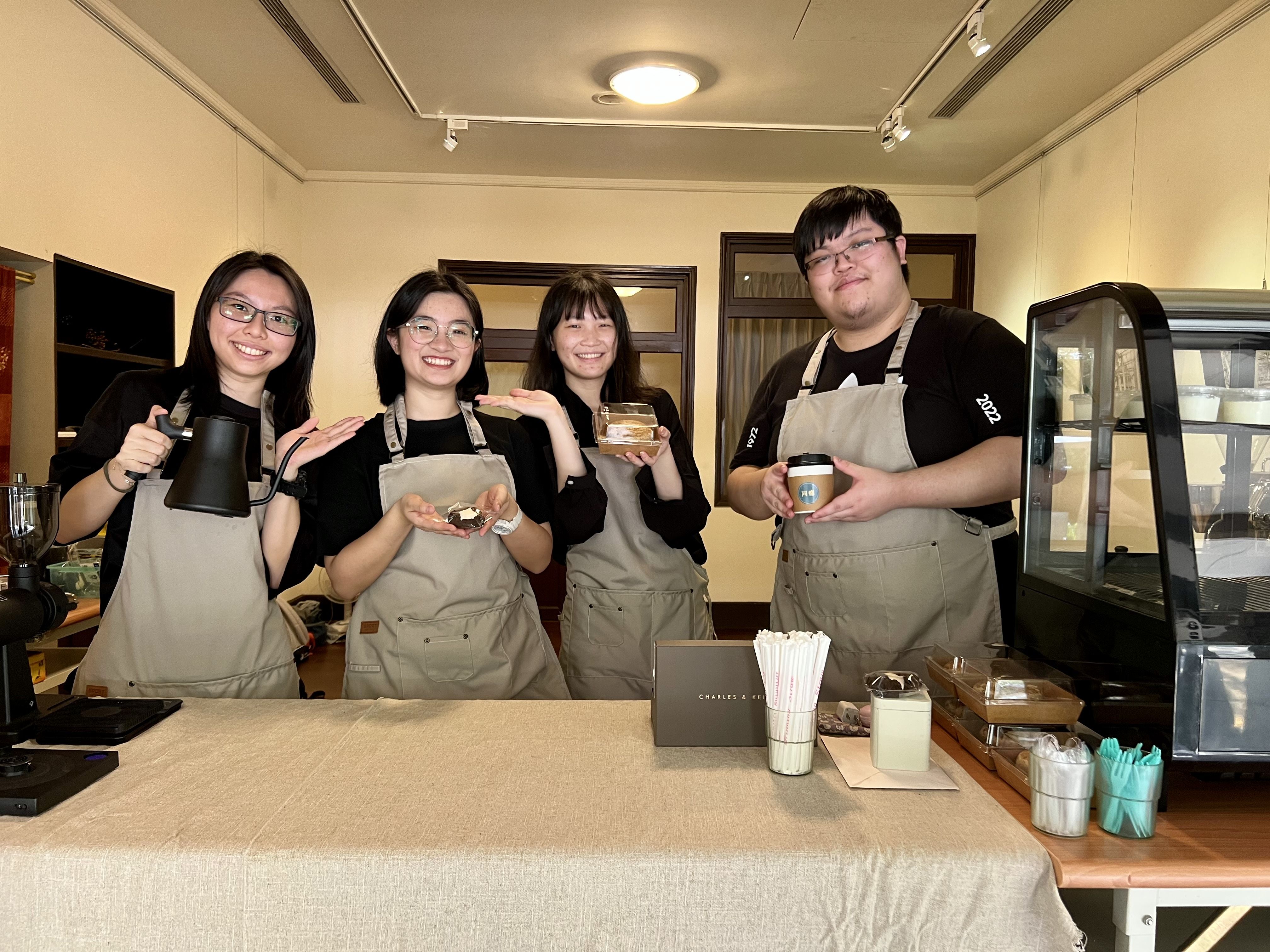 ▲▼大同大學飲品社創業，透過咖啡在校園傳遞幸福感。（圖／大同大學提供）