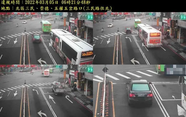 ▲▼台中警方在北區五岔路口實施科技執法，短短30天開出6863罰單，進帳411萬元。（圖／警方提供）