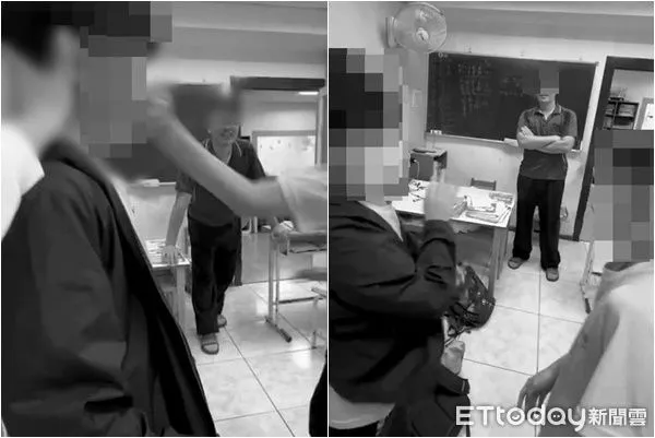 ▲汐止警方16日晚間逮捕涉嫌威逼學童互搧巴掌的李姓補教老師。（圖／記者張君豪翻攝）