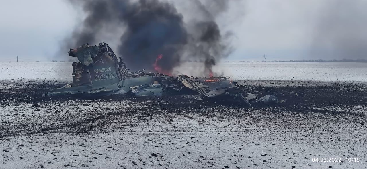 ▲▼烏克蘭軍方擊落俄軍蘇愷-25戰機。（圖／翻攝自臉書）