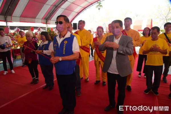 ▲竹山玄靈宮舉行五大菩薩啟靈安座大典（下同）。（圖／南投縣政府提供）