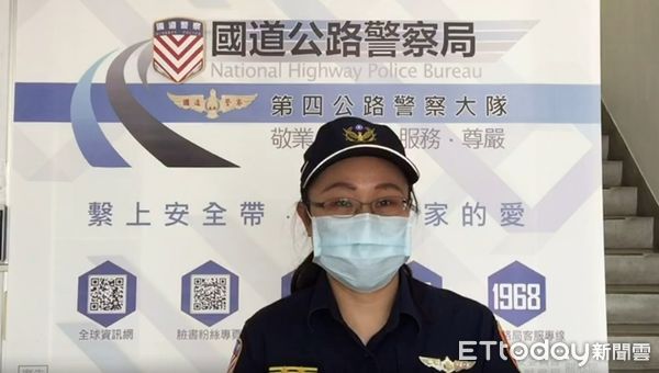 ▲國道警察第四大隊交通組組長林彥妤指出，從影片看警車正執行「公務」，該民眾所為涉嫌惡意逼車等，最高可處汽車駕駛人新台幣24000元罰鍰。（圖／記者林悅翻攝，下同）