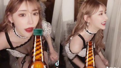 明日花綺羅不想輸！TikTok「舌尖開瓶蓋」挑戰　釣出一票舌頭靈活的女性挑戰者