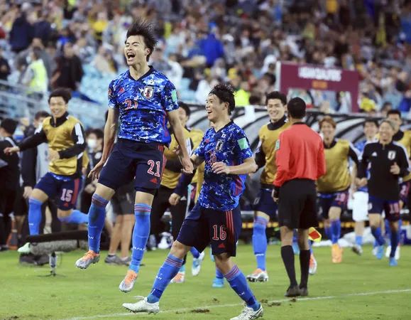 ▲▼ 世足資格賽，日本擊敗澳洲            。（圖／達志影像／美聯社）