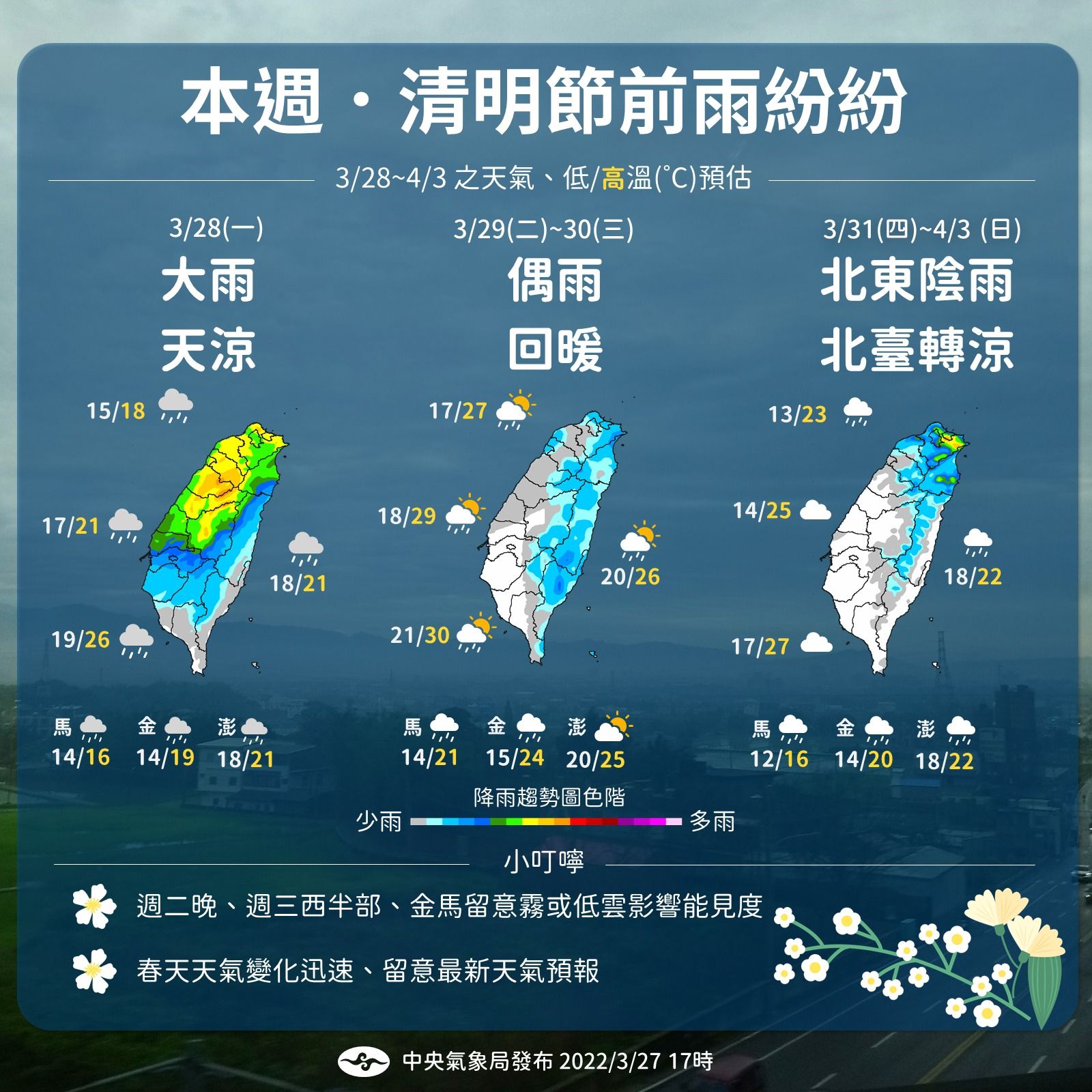 ▲▼未來一週天氣。（圖／氣象局提供）