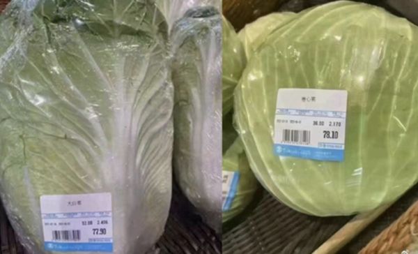 ▲▼上海白菜一顆漲到350元！百貨公司被開罰225萬元。（圖／翻攝微博）