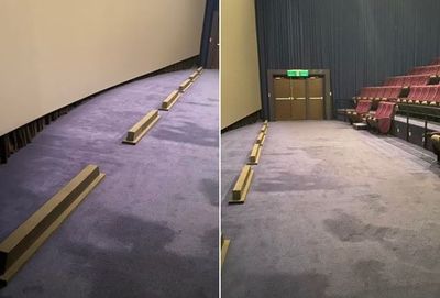 她電影院驚見「一排停車防撞條」　內行人解答：超貴別摸