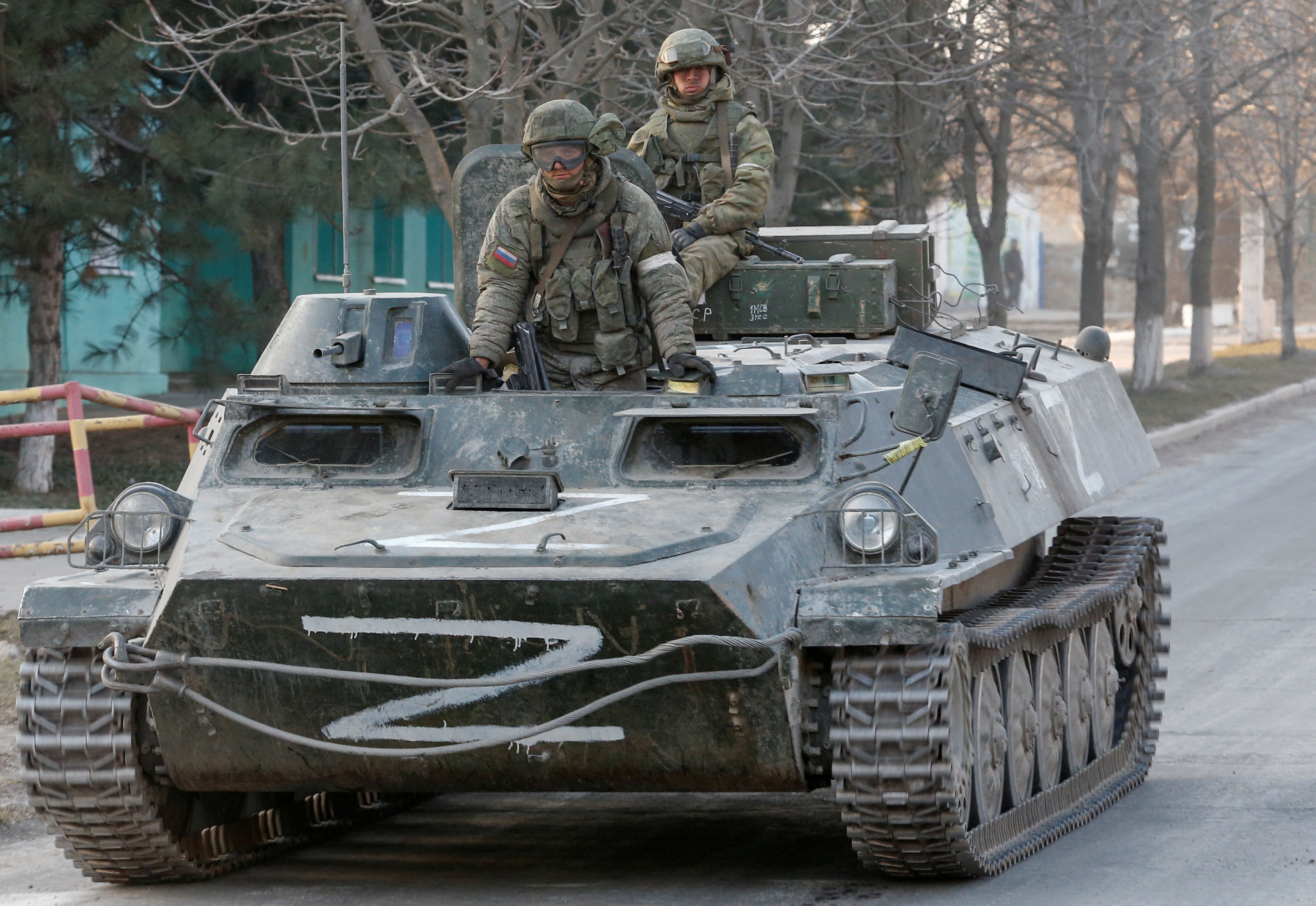 ▲▼俄軍坦克的Z字符號。（圖／路透）