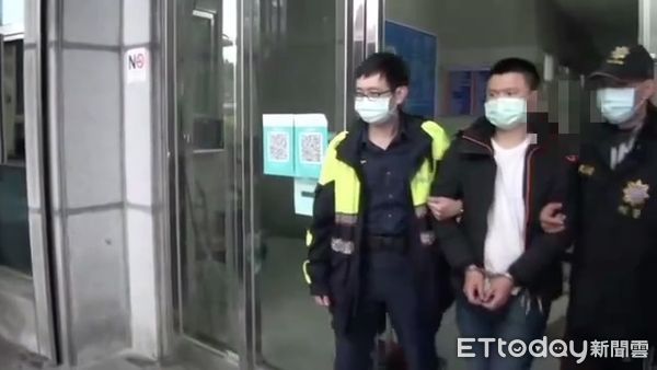 ▲警方獲報到場逮捕薛姓男子。（圖／記者張君豪翻攝）