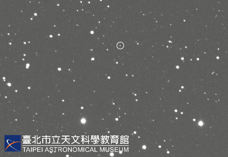 ▲▼台北天文館捕捉到「台灣」小行星罕見蹤跡。（圖／台北天文館提供）
