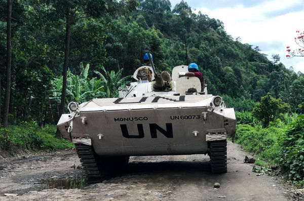 ▲▼ 聯合國剛果穩定特派團3月29日在東部北基伍省巡邏。（圖／路透）