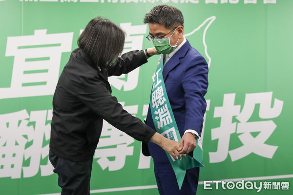 ▲民進黨中執會通過江聰淵參選宜蘭、蔡培慧參選南投。（圖／記者林敬旻攝）