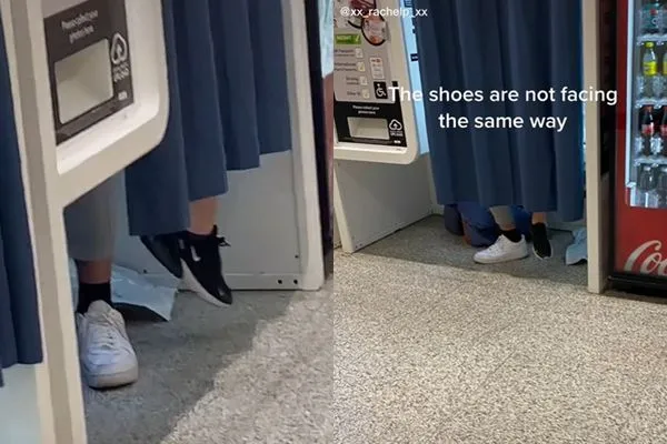 ▲▼百貨快照機驚見四腳獸。（圖／翻攝自TikTok）