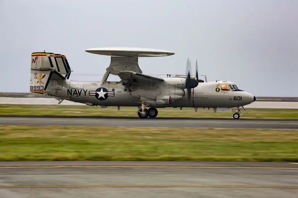 ▲▼美國海軍飛機「E-2空中預警機」。（圖／翻攝自維基百科）