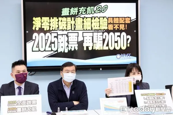 ▲▼國民黨團召開「畫餅充飢2.0 淨零排碳計畫細檢驗 具體配套看不見!2025跳票 再騙2050？」記者會             。（圖／記者屠惠剛攝）