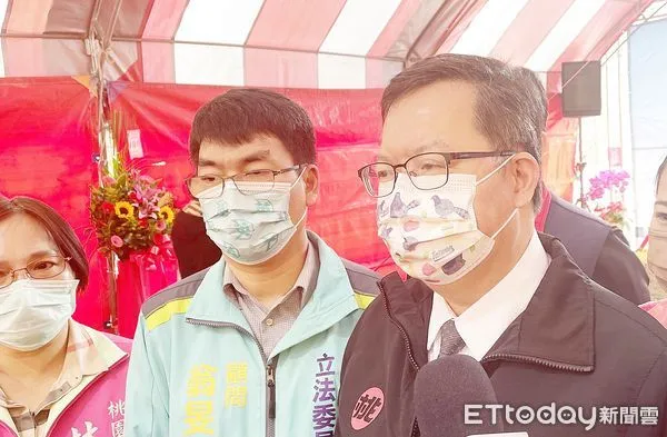 ▲桃園市長鄭文燦今天上午受訪時表示，有關今天疫情部分下午會在記者會上說明相關情事。（圖／記者沈繼昌翻攝）