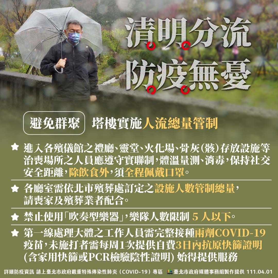 ▲▼台北市宣布清明防疫措施。（圖／台北市政府提供）