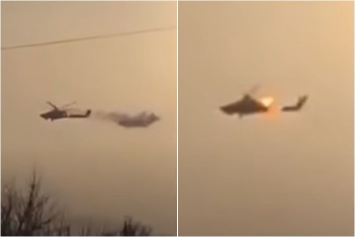 ▲▼ 烏克蘭軍隊用星紋飛彈將俄Mi-28N直升機「一分為二」。（圖／翻攝自YouTube）