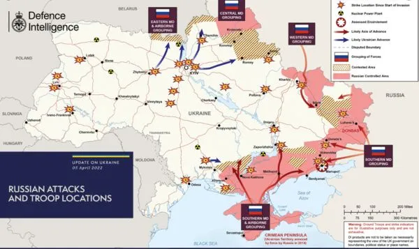 ▲▼英國情報指出，烏克蘭已經重新奪回北部。（圖／翻攝自twitter／@DefenceHQ）