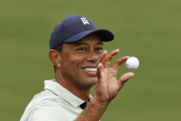 ▲▼老虎伍茲（Tiger Woods）在奧古斯塔球場練球。             。（圖／達志影像／美聯社）