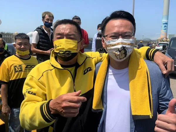 ▲▼民進黨立委莊競程到場替廖老大加油。（圖／莊競程臉書）