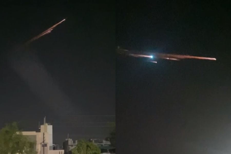 ▲▼印度西部有民眾拍下中國火箭碎片落下畫面。（圖／翻攝自Reddit）