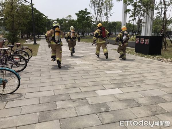 ▲台南市消防局第五大隊，6日及7日辦理所屬全體消防人員之常訓、救助複訓及無線電紀律訓練。（圖／記者林悅翻攝，下同）